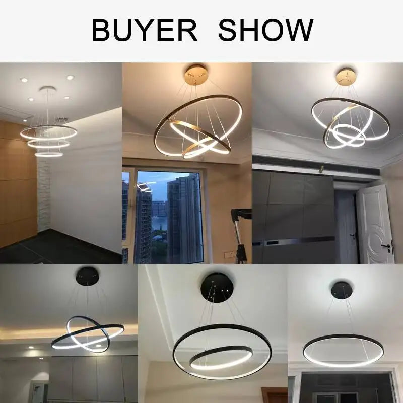 Modern LED Ring Chandelier β Nordic Minimalist Ceiling Pendant Light