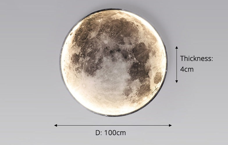 Lux Luminesces Planetary Moon Wall Light