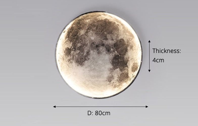 Lux Luminesces Planetary Moon Wall Light