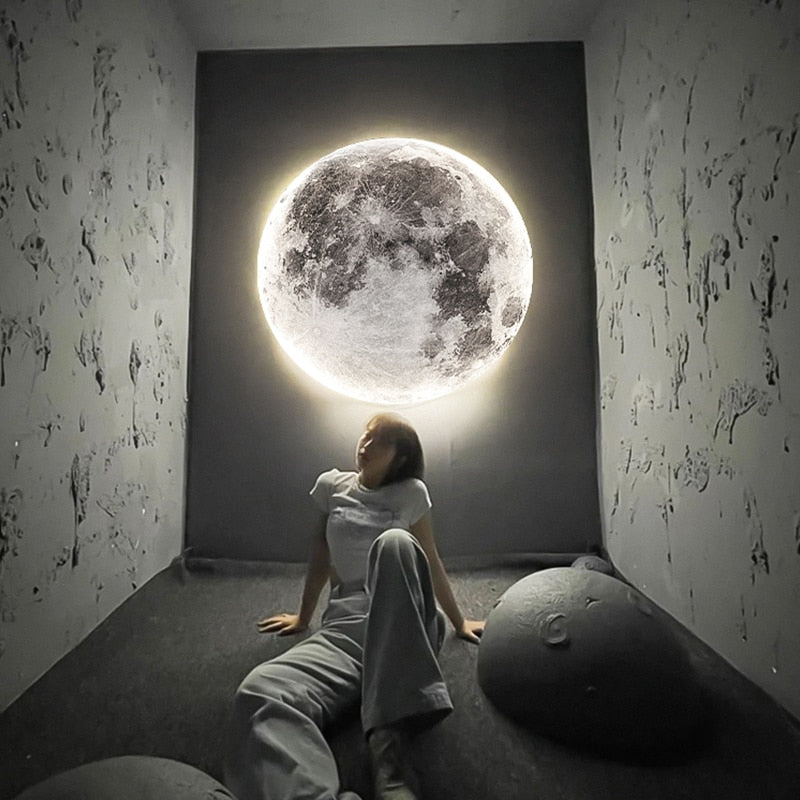 Lux Luminesces Planetary Moon Wall Light