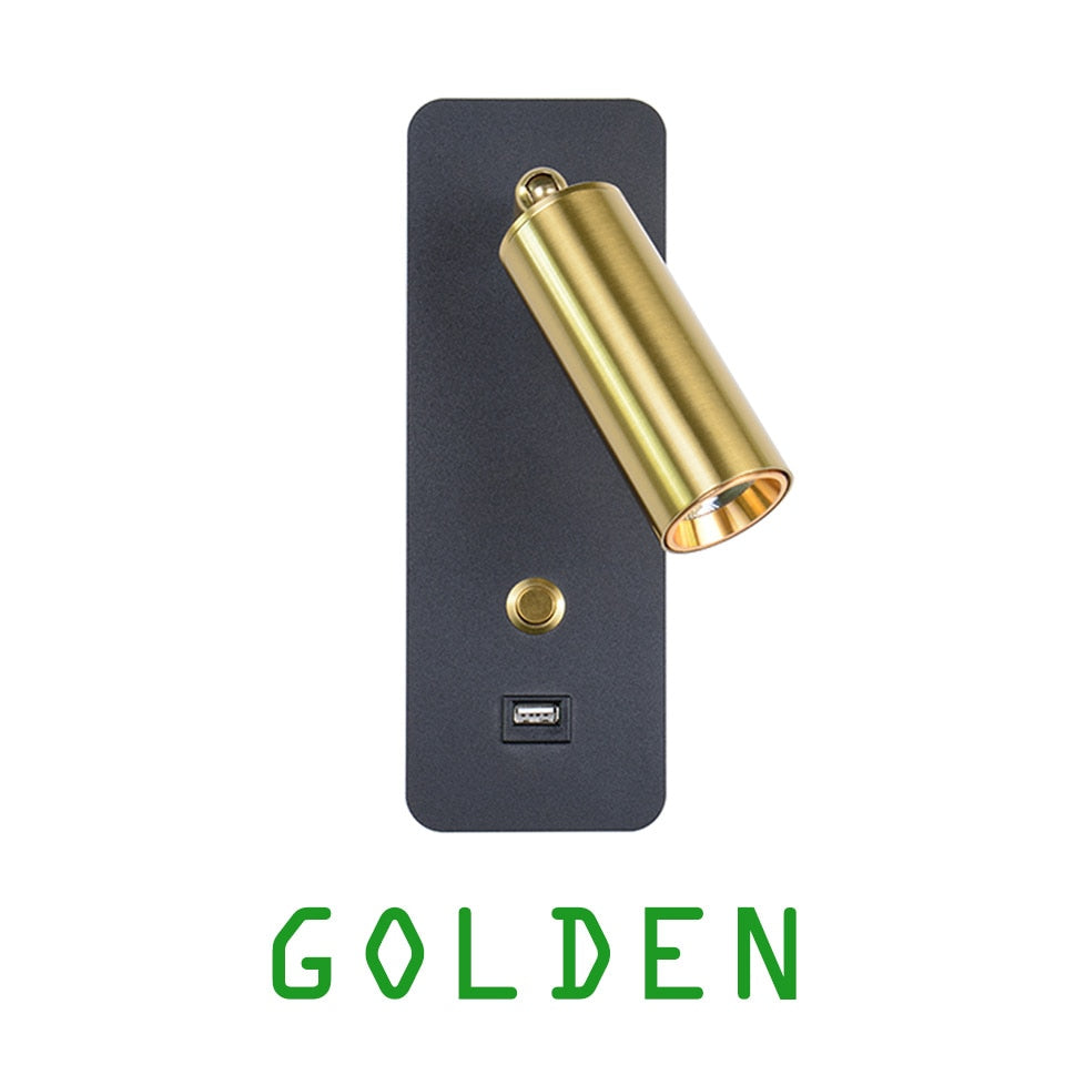 Contemporary Lux USB Bedside Wall Lights
