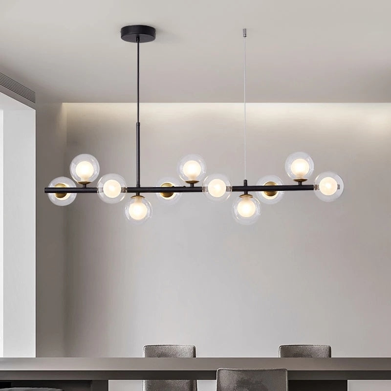 Glass Globe Lux Chandelier