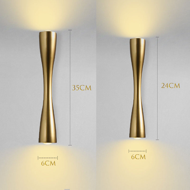 Modern Minimalist Lux Black Gold Wall Sconce