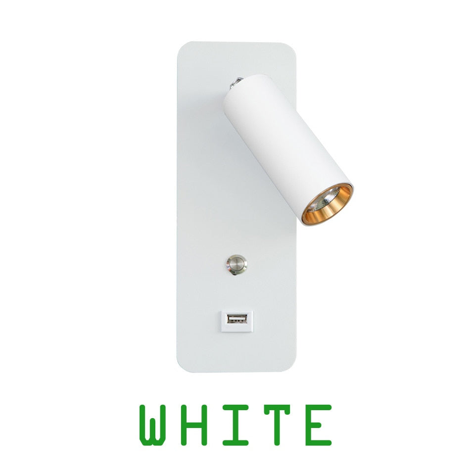 Contemporary Lux USB Bedside Wall Lights