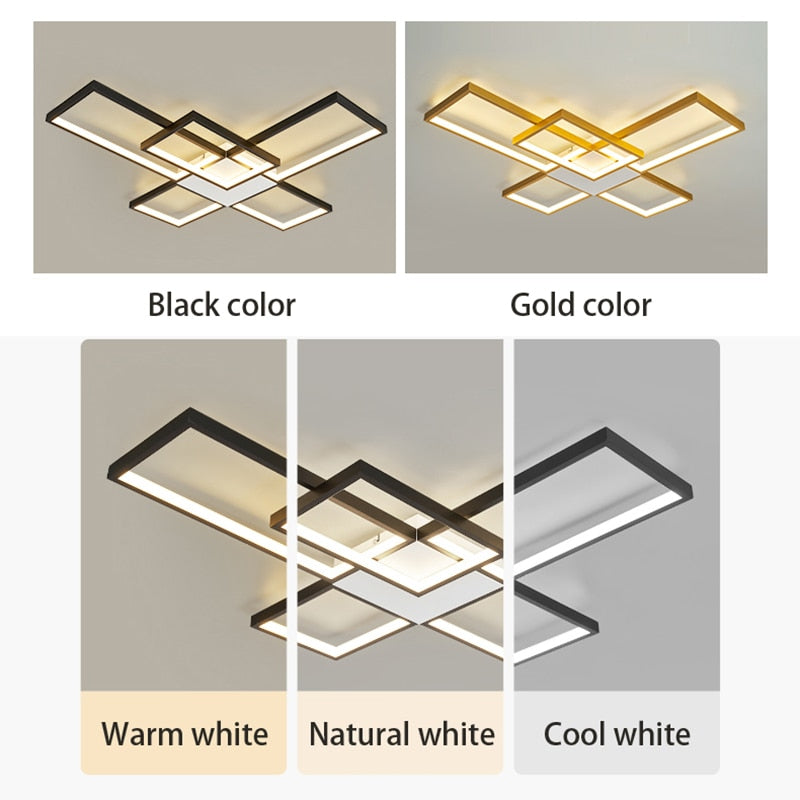 Modern Masterpiece Rectangles Lux Ceiling Light