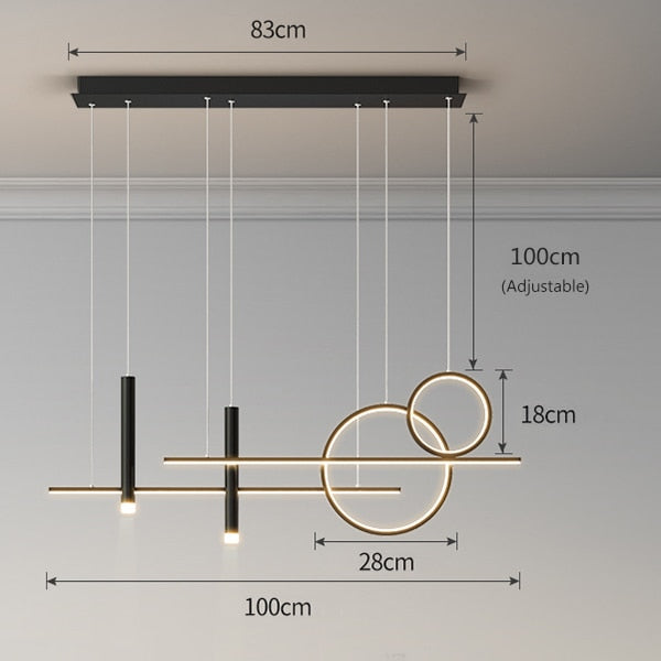 Modern Sloped Ceiling Lux Chandelier