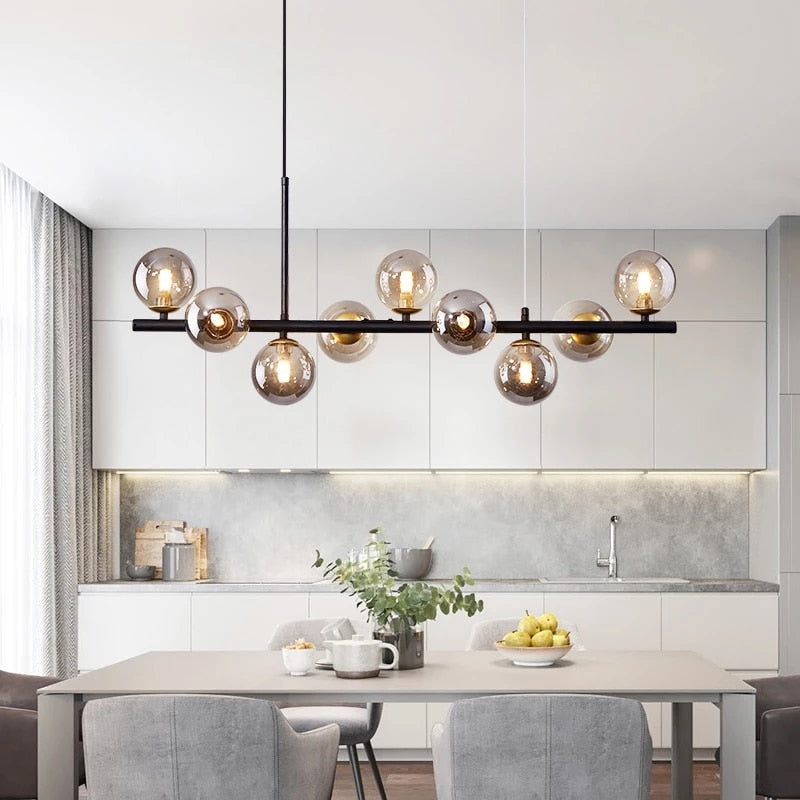 Glass Globe Lux Chandelier