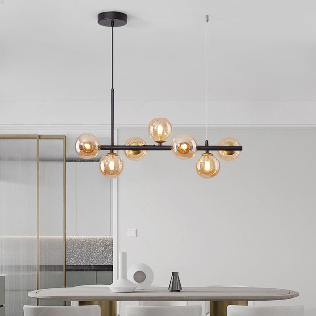 Glass Globe Lux Chandelier