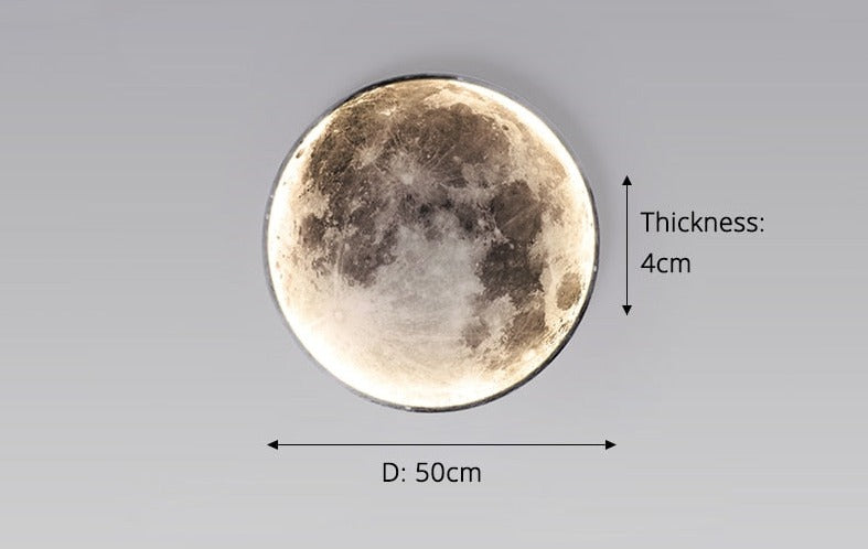 Lux Luminesces Planetary Moon Wall Light
