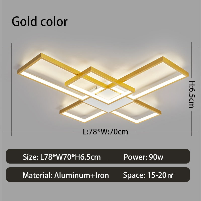 Modern Masterpiece Rectangles Lux Ceiling Light