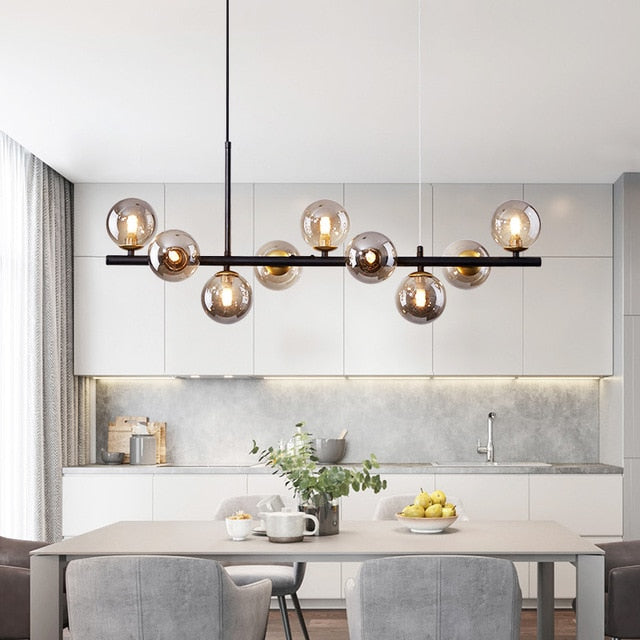 Glass Globe Lux Chandelier