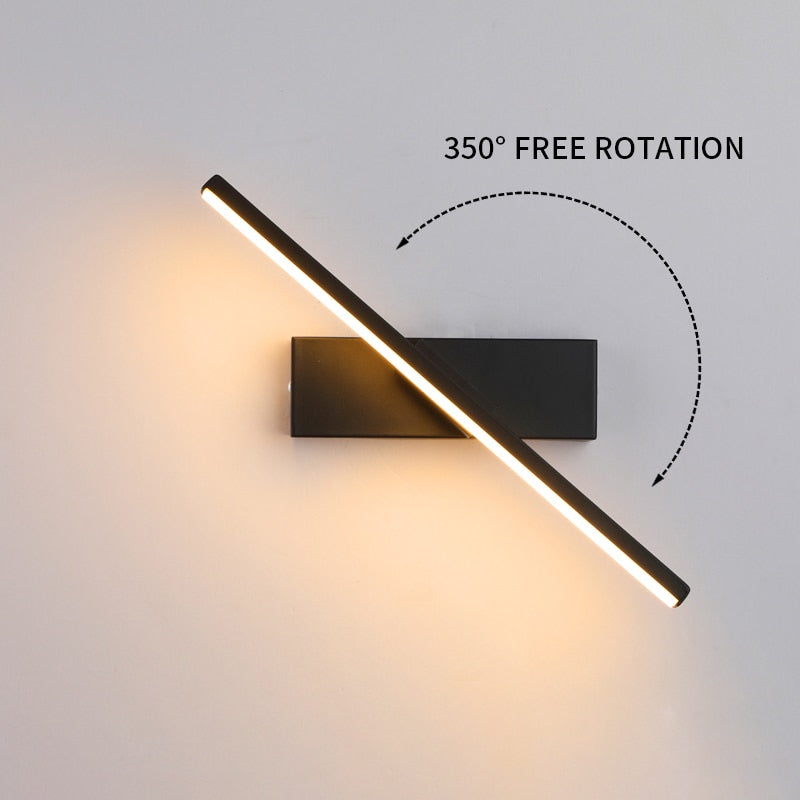 Minimalist Rotating LED Wall Light