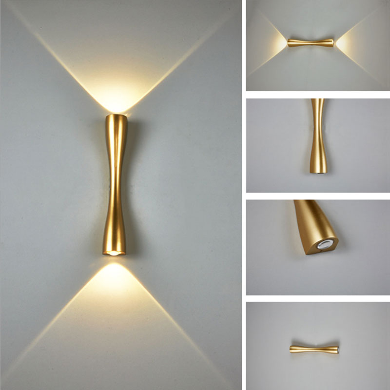 Modern Minimalist Lux Black Gold Wall Sconce