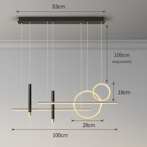 Modern Sloped Ceiling Lux Chandelier