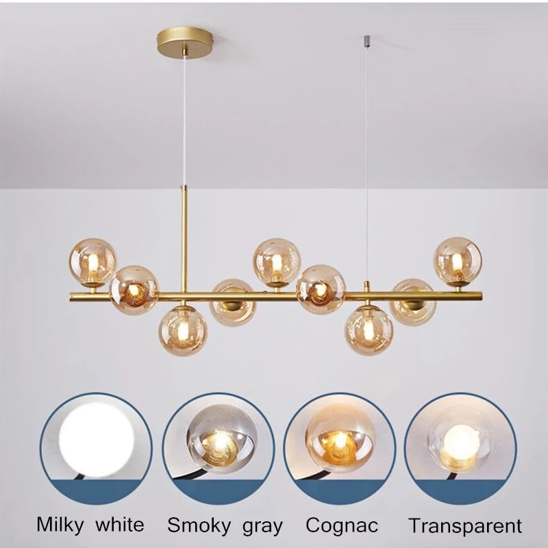 Glass Globe Lux Chandelier