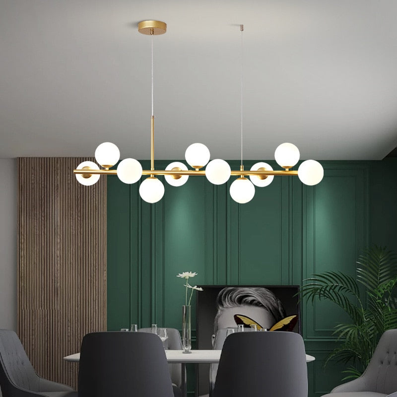 Glass Globe Lux Chandelier