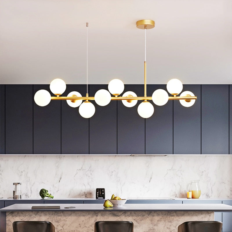 Glass Globe Lux Chandelier