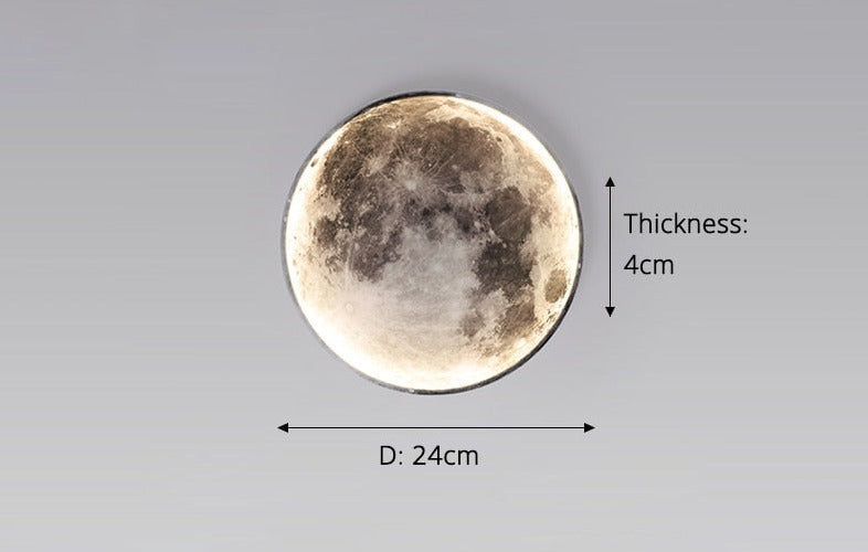 Lux Luminesces Planetary Moon Wall Light
