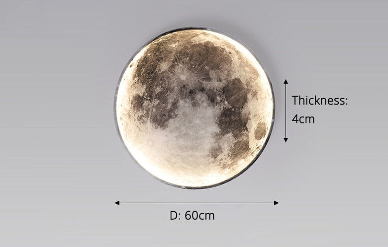 Lux Luminesces Planetary Moon Wall Light