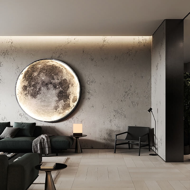 Lux Luminesces Planetary Moon Wall Light