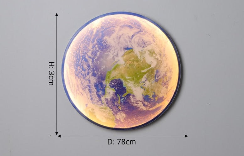 Lux Luminesces Planetary Moon Wall Light
