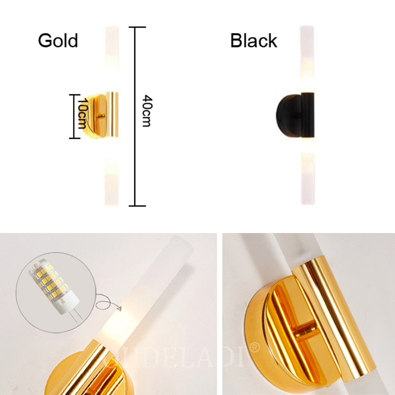 Modern Metal tube LED Wall Lamps