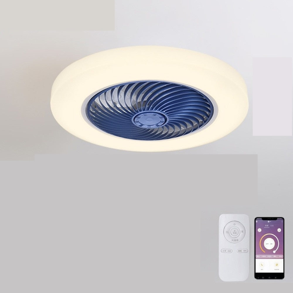 Modern Lux Flush Mounted Silent Retractable Fan Light