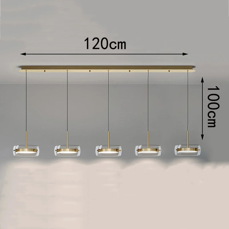 Modern LED Dining Room Pendant Light – Linear Ceiling LED