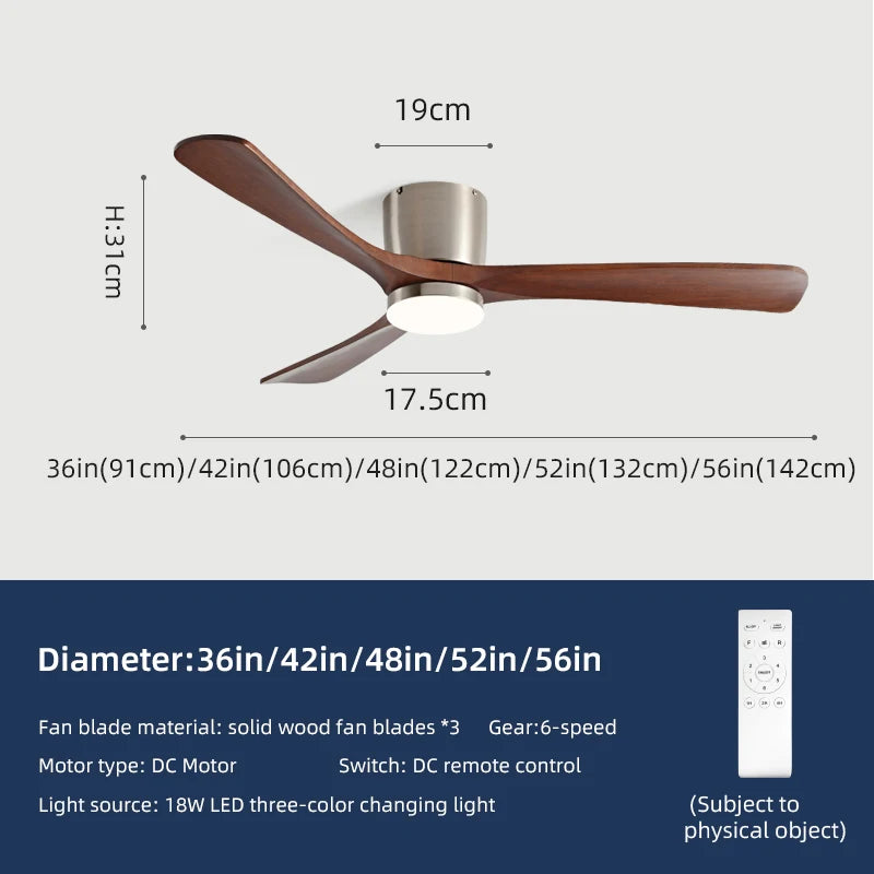 Smart Inverter Ceiling Fan with 3-Color LED Light