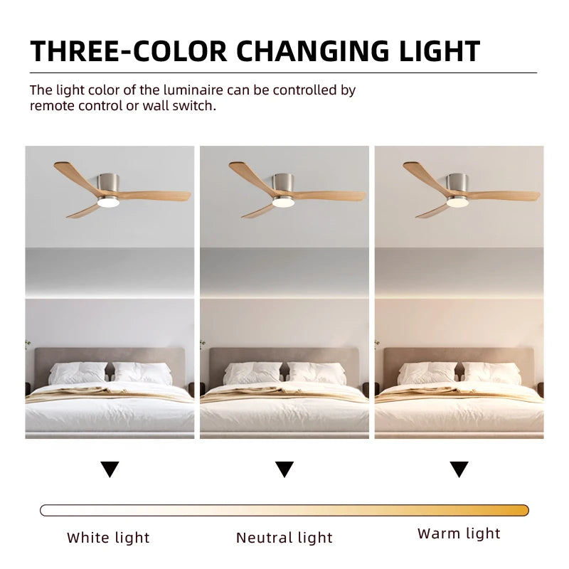 Smart Inverter Ceiling Fan with 3-Color LED Light