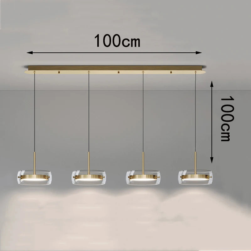 Modern LED Dining Room Pendant Light – Linear Ceiling LED