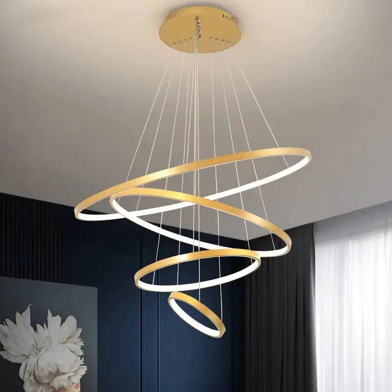 Modern LED Ring Chandelier – Nordic Minimalist Ceiling Pendant Light