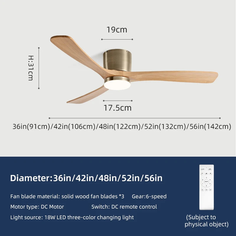 Smart Inverter Ceiling Fan with 3-Color LED Light