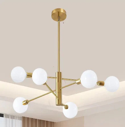 Household Living Room Chandelier Light 6/8/10/12 Lamps Heads Modern Dining Room Bedroom Gold/Black Ceiling Chandelier Lamp E27