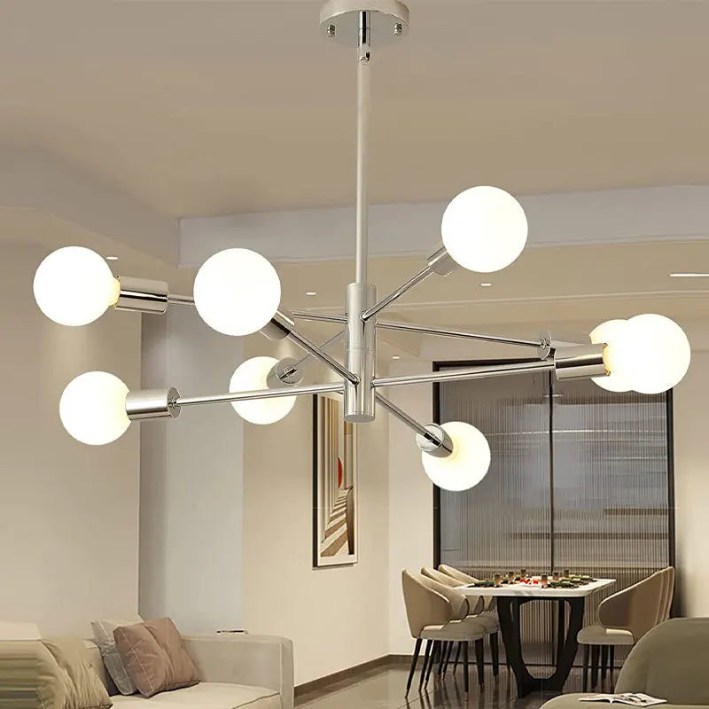 Household Living Room Chandelier Light 6/8/10/12 Lamps Heads Modern Dining Room Bedroom Gold/Black Ceiling Chandelier Lamp E27