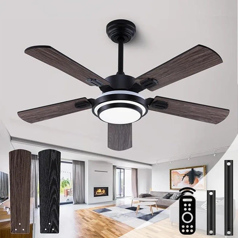 AeroVibe 42" / 52" Modern Ceiling Fan with LED Light & Remote