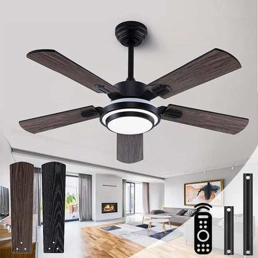 AeroVibe 42" / 52" Modern Ceiling Fan with LED Light & Remote