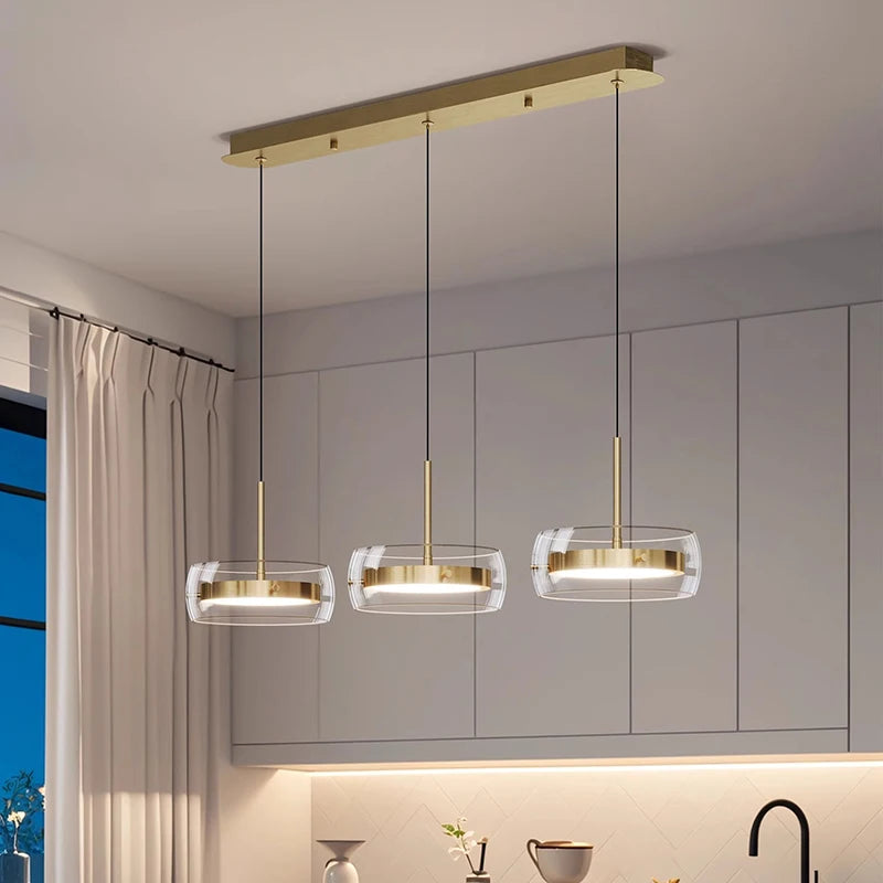 Modern LED Dining Room Pendant Light – Linear Ceiling LED
