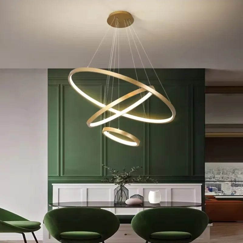 Modern LED Ring Chandelier – Nordic Minimalist Ceiling Pendant Light
