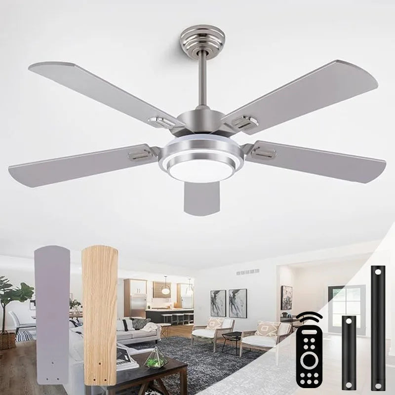 AeroVibe 42" / 52" Modern Ceiling Fan with LED Light & Remote