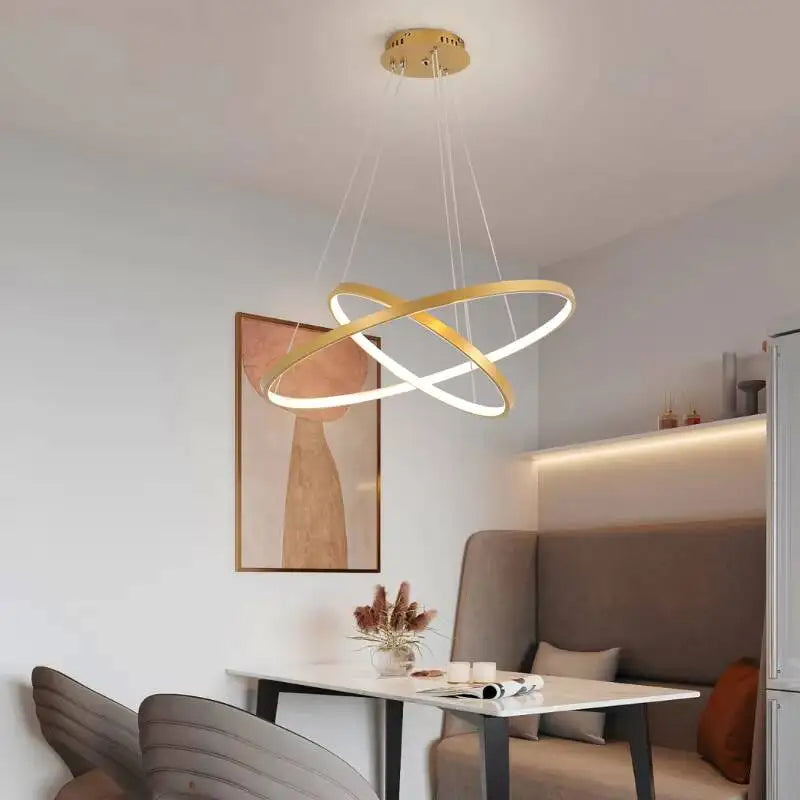 Modern LED Ring Chandelier – Nordic Minimalist Ceiling Pendant Light