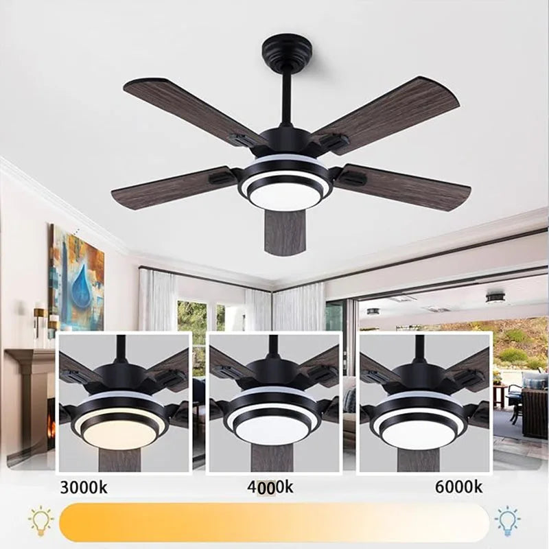 AeroVibe 42" / 52" Modern Ceiling Fan with LED Light & Remote