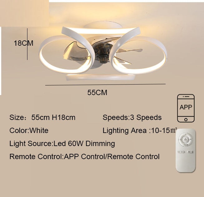 Modern Invisible Fan Ceiling Light