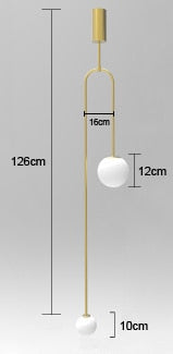 Lux Modern Hanging Glass Dual Ball Lamp