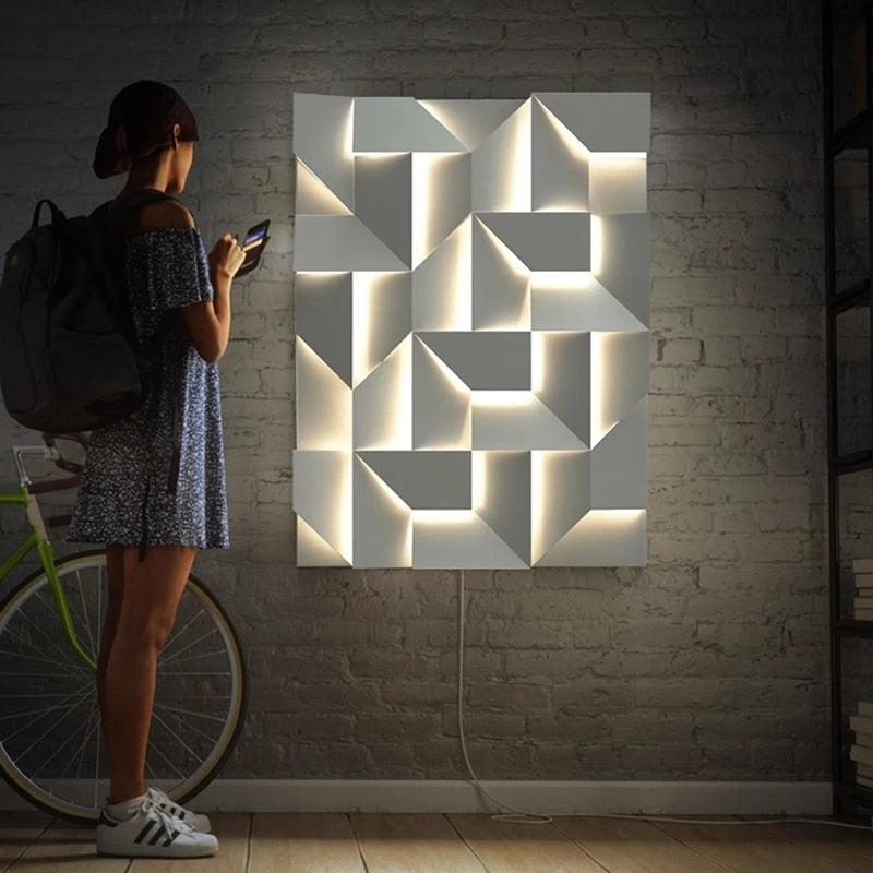 Geometric Lux LED Wall Art