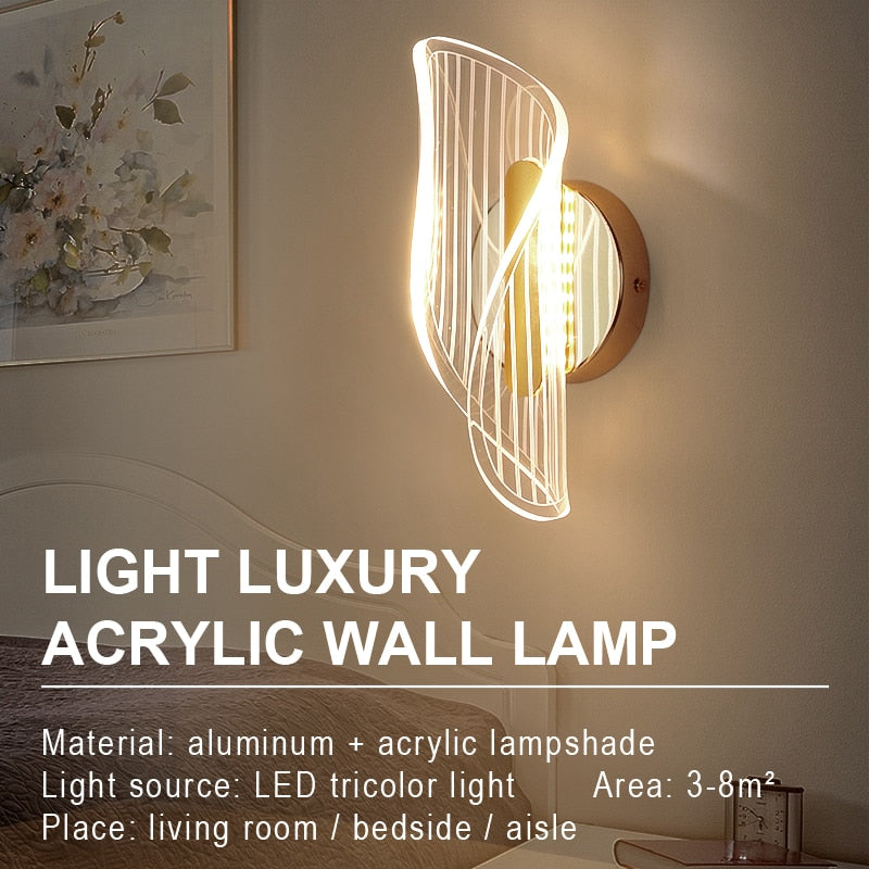 Lux Acrylic 3 Color Wall Lamp