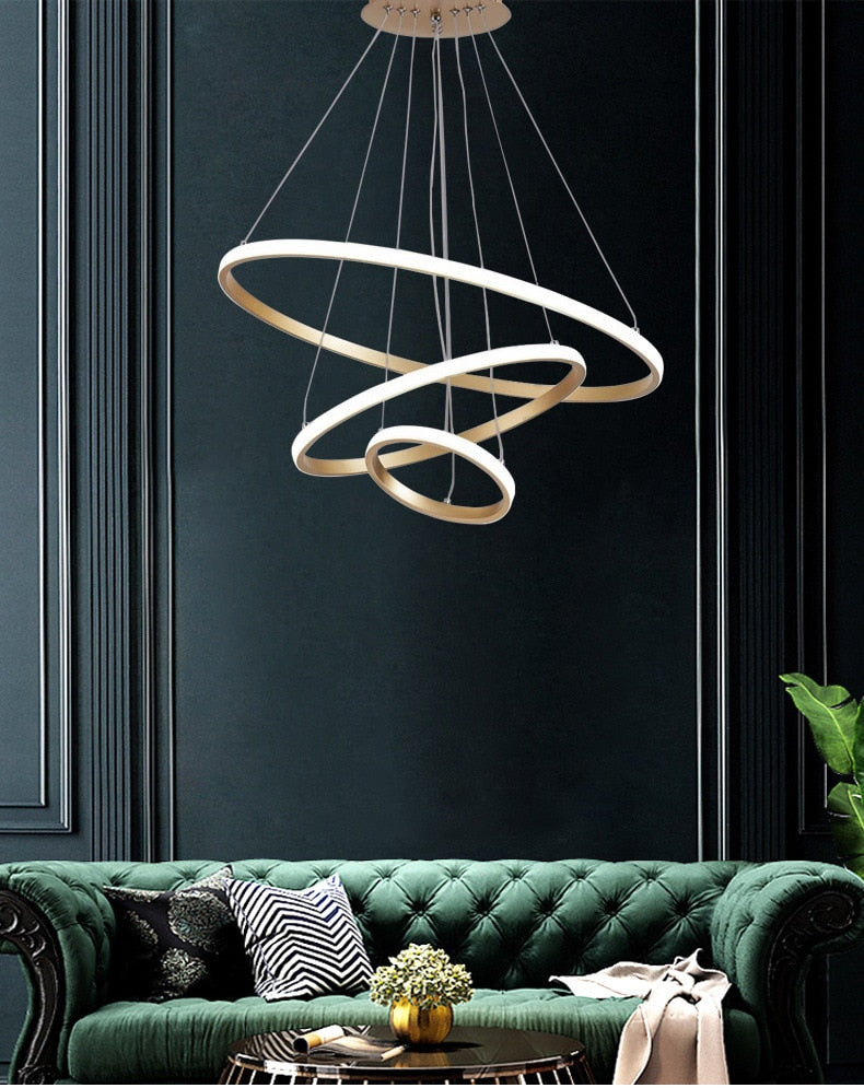 Staircase Hanging Lux Circular LED Chandelier